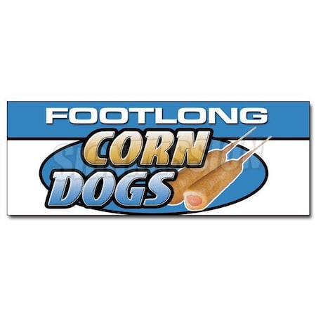 FOOTLONG CORN DOGS DECAL Sticker Deep Fried Batter Stick Corny Dog Meal